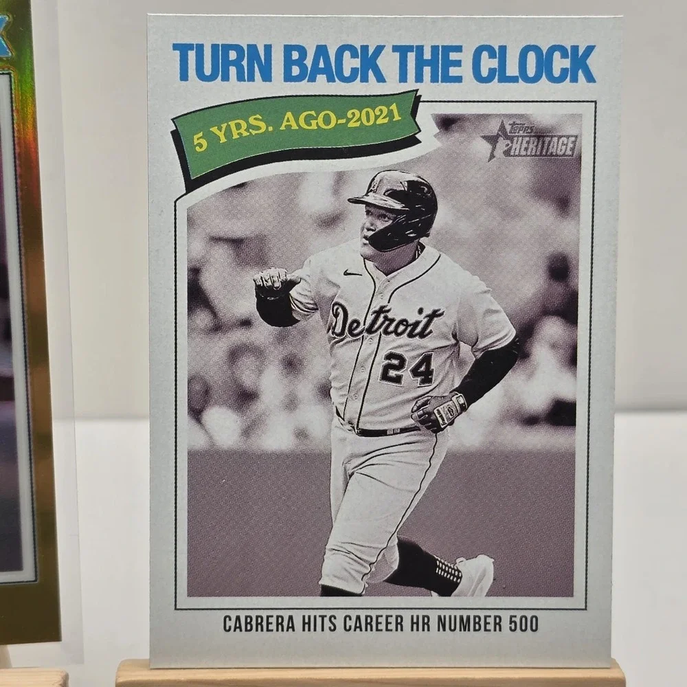 2026 Topps Heritage Turn Back The Clock Miguel Cabrera #333 Gold‎ Refractor/50